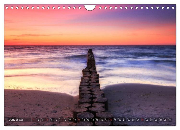 Produktbild: Stimmungsvolle Ostseek&uuml;ste 2026 (Wandkalender 2026 DIN A4 quer), CALVENDO Monatskalender