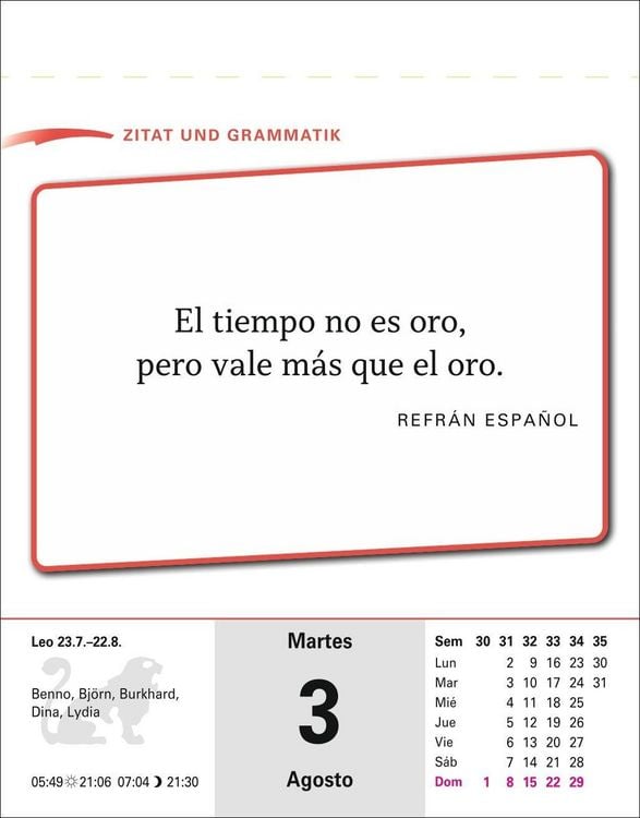 Produktbild: Spanisch Sprachkalender 2027 - Spanisch lernen leicht gemacht - Tagesabrei&szlig;kalender