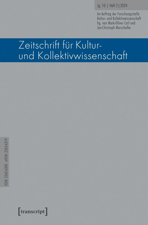 Produktbild: Zeitschrift f&uuml;r Kultur- und Kollektivwissenschaft