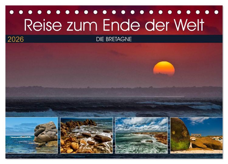 Produktbild: Die Bretagne - Eine Reise zum Ende der Welt (Tischkalender 2026 DIN A5 quer), CALVENDO Monatskalender