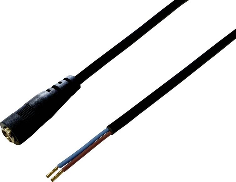 Produktbild: TRU COMPONENTS TC-2511302 Niedervolt-Anschlusskabel Niedervolt-Buchse - offene Kabelenden 5.50 mm 2.10 mm 30.00 cm 1 St.