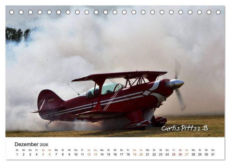 Produktbild: Die Faszination. Flugzeuge am Himmel (Tischkalender 2026 DIN A5 quer), CALVENDO Monatskalender