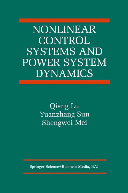 Produktbild: Nonlinear Control Systems and Power System Dynamics