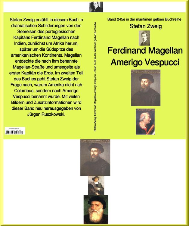 Produktbild: Stefan Zweig: Ferdinand Magellan Amerigo Vespucci - Band 245 in der maritimen gelben Buchreihe - bei J&uuml;rgen Ruszkowski
