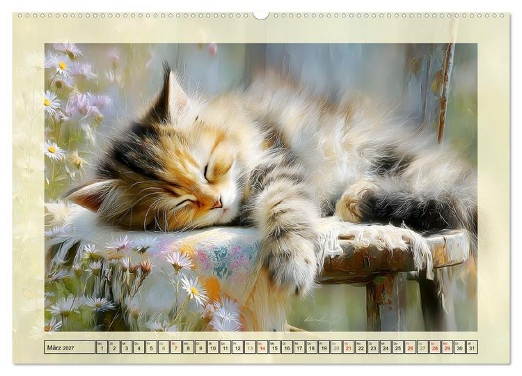 Produktbild: Katzenbabys. Flauschige Gl&uuml;cksmomente (hochwertiger Premium Wandkalender 2027 DIN A2 quer), Kunstdruck in Hochglanz