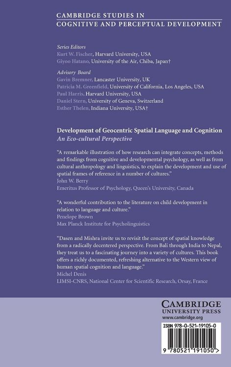 Produktbild: Development of Geocentric Spatial Language and Cognition