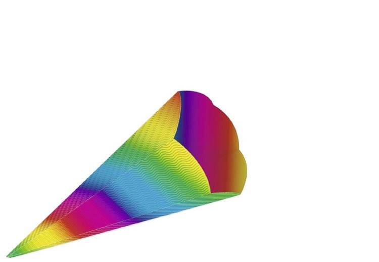 Produktbild: URSUS Schult&uuml;ten 3D-Schult&uuml;ten Regenbogen, H&ouml;he 41 cm, Durchmesser 15 cm, 5er Set