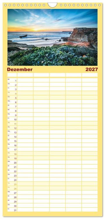 Produktbild: Familienplaner 2027 - Wundervolle Algarve mit 5 Spalten (Wandkalender, 21 x 45 cm) CALVENDO