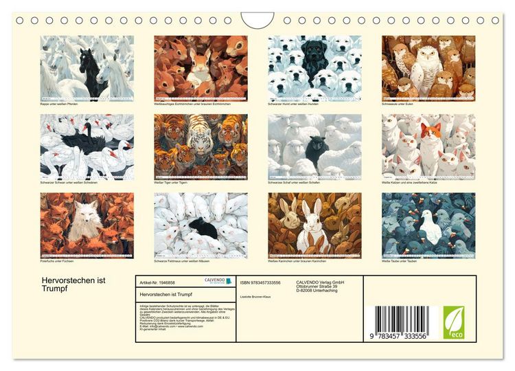 Produktbild: Hervorstechen ist Trumpf (Wandkalender 2026 DIN A4 quer), CALVENDO Monatskalender