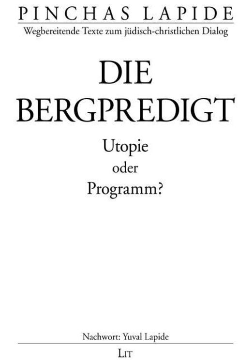 Produktbild: Lapide, P: Bergpredigt