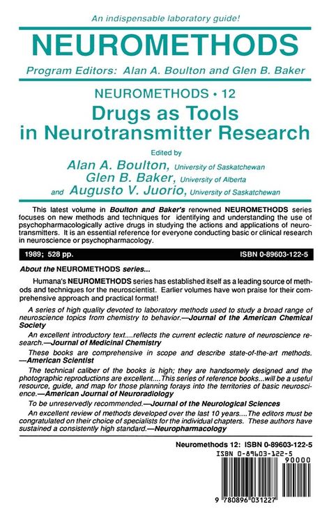 Produktbild: Drugs as Tools in Neurotransmitter Research
