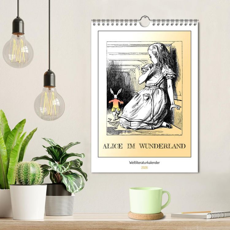 Produktbild: Alice im Wunderland - Weltliteraturkalender (Wandkalender 2026 DIN A4 hoch), CALVENDO Monatskalender