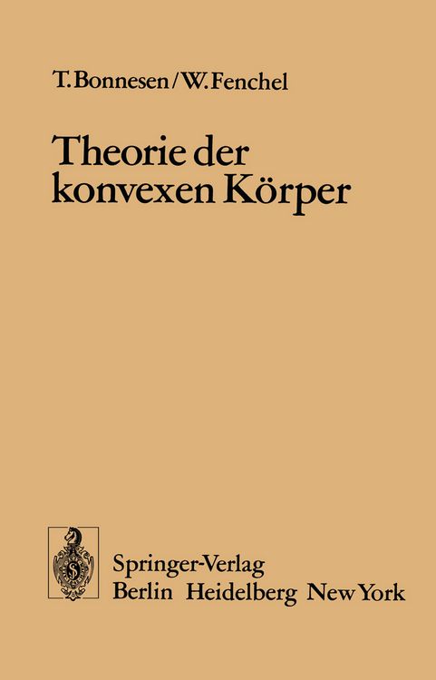 Produktbild: Theorie der konvexen K&ouml;rper