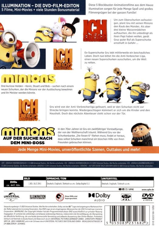 Produktbild: Illumination 5 Filme DVD-Edition [5 DVDs]