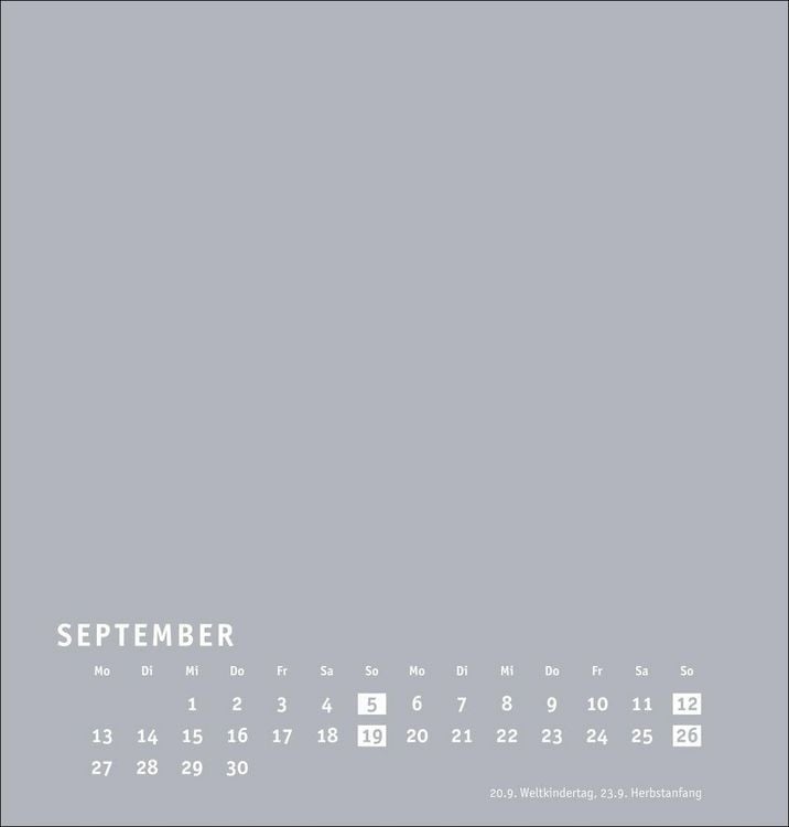 Produktbild: Premium-Bastelkalender silbergrau mittel 2027