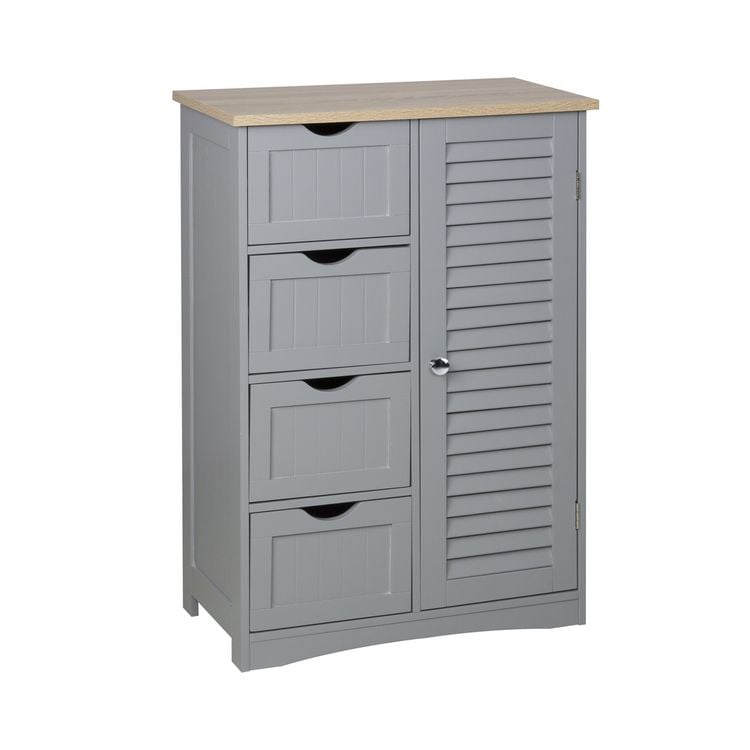 Produktbild: HTI-Living Badezimmerschrank Sarah Grau, Braun MDF Badezimmerschrank Sarah Grau, Braun MDF