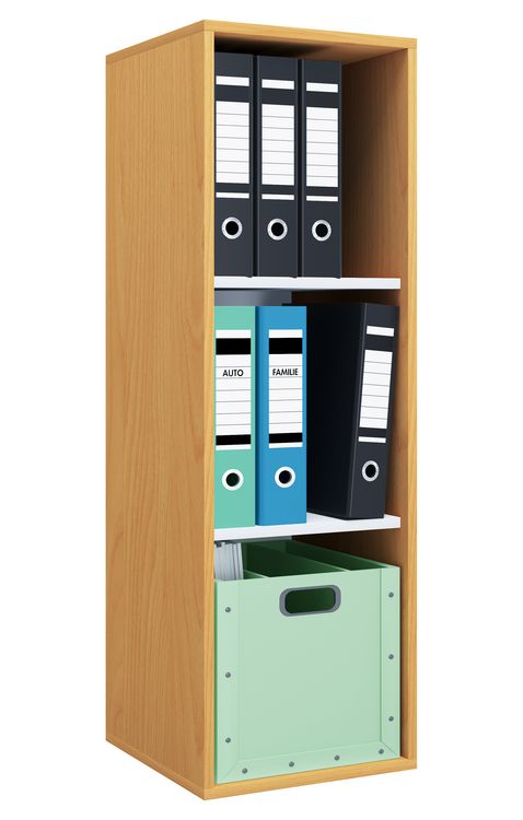 Produktbild: Holz B&uuml;ro Regal B&uuml;cher Ordner Aktenregal Lona l 3f
