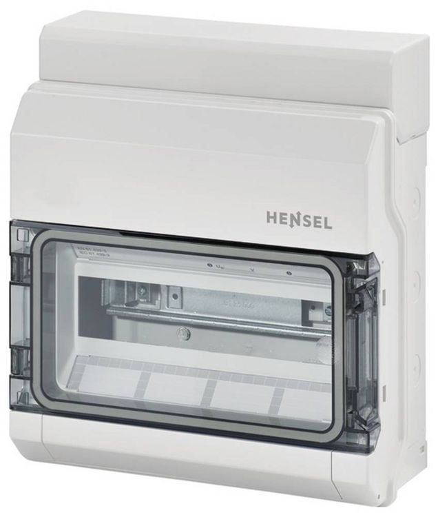 Produktbild: Hensel 6100000 KV 9112 Kleinverteiler Aufputz Anzahl Teilungen = 12 Anzahl Reihen = 1 Inhalt 1 St.