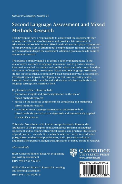 Produktbild: Second Language Assessment and Mixed Methods Research