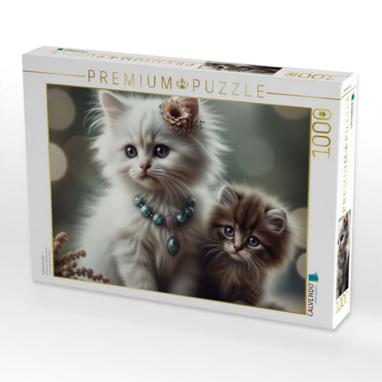 Produktbild: CALVENDO Puzzle Katzenmomente | 1000 Teile Lege-Gr&ouml;&szlig;e 64x48cm Foto-Puzzle f&uuml;r gl&uuml;ckliche Stunden