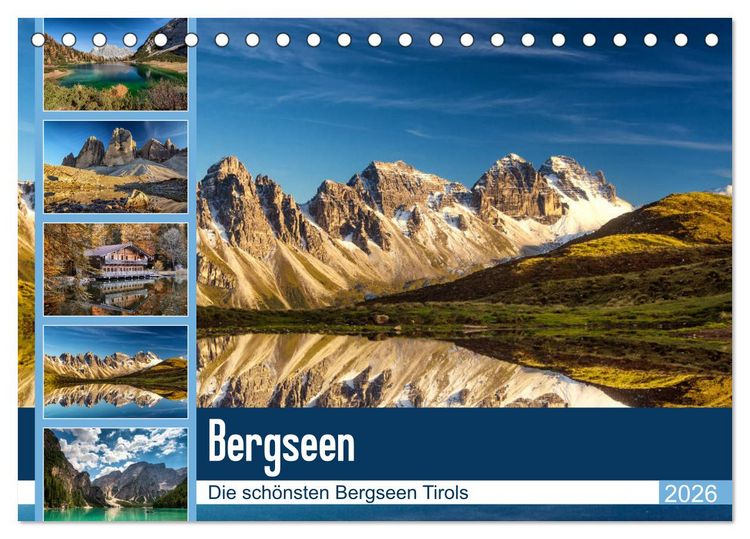 Produktbild: Tiroler Bergseen (Tischkalender 2026 DIN A5 quer), CALVENDO Monatskalender