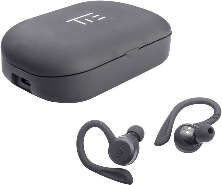Produktbild: Tie Studio TBE1018 In Ear Kopfh&ouml;rer Bluetooth&reg; Schwarz Wasserbest&auml;ndig, Ohrb&uuml;gel Sport