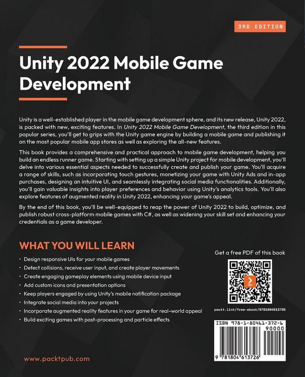 Produktbild: Unity 2022 Mobile Game Development - Third Edition