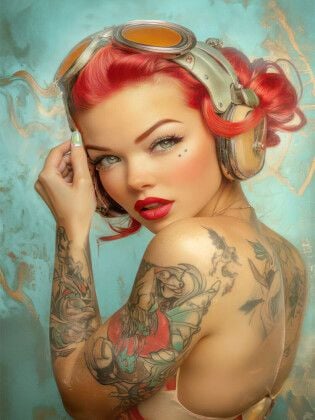Produktbild: CALVENDO Puzzle Pin-up Girls | 1000 Teile Lege-Gr&ouml;&szlig;e 64x48cm Foto-Puzzle f&uuml;r gl&uuml;ckliche Stunden
