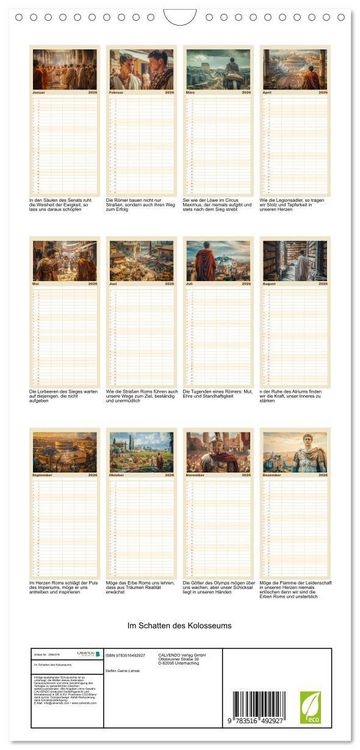 Produktbild: Familienplaner 2026 - Im Schatten des Kolosseums mit 5 Spalten (Wandkalender, 21 x 45 cm) CALVENDO