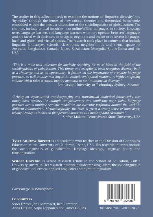 Produktbild: Critical Inquiries in the Sociolinguistics of Globalization