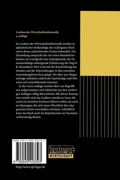 Produktbild: Lexikon der Wirtschaftsinformatik
