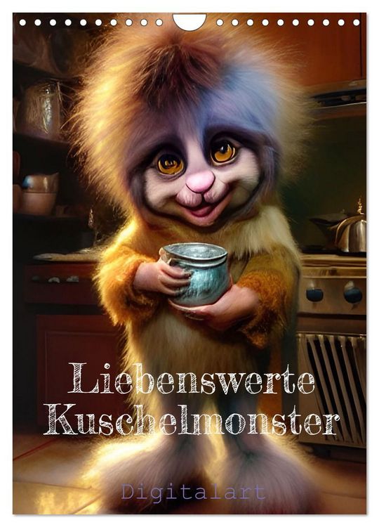 Produktbild: Liebenswerte Kuschelmonster - Digitalart (Wandkalender 2026 DIN A4 hoch), CALVENDO Monatskalender