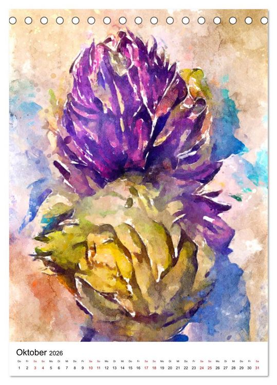 Produktbild: Bitte Vegetarisch! - Beliebtes Obst und Gem&uuml;se in Aquarell (Tischkalender 2026 DIN A5 hoch), CALVENDO Monatskalender