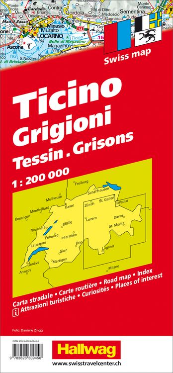 Produktbild: Tessin und Graub&uuml;nden Strassenkarte 1:200 000 - LZ bis 2026
