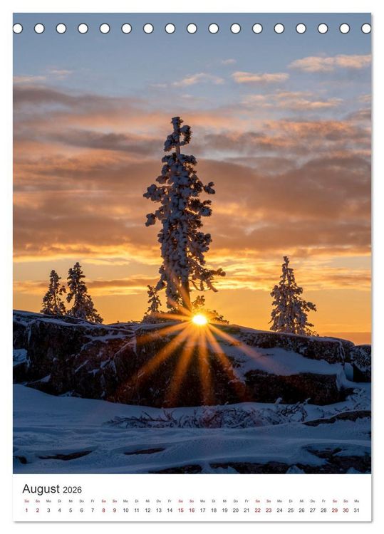 Produktbild: Winter in Lappland - Bezaubernde Sch&ouml;nheit (Tischkalender 2026 DIN A5 hoch), CALVENDO Monatskalender