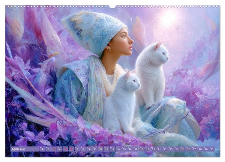 Produktbild: Paradiesische Welt - Fantasiewerke (hochwertiger Premium Wandkalender 2026 DIN A2 quer), Kunstdruck in Hochglanz