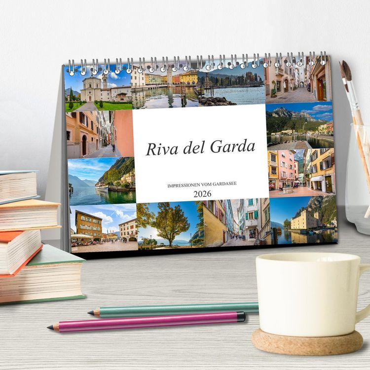 Produktbild: Riva del Garda Impressionen vom Gardasee (Tischkalender 2026 DIN A5 quer), CALVENDO Monatskalender