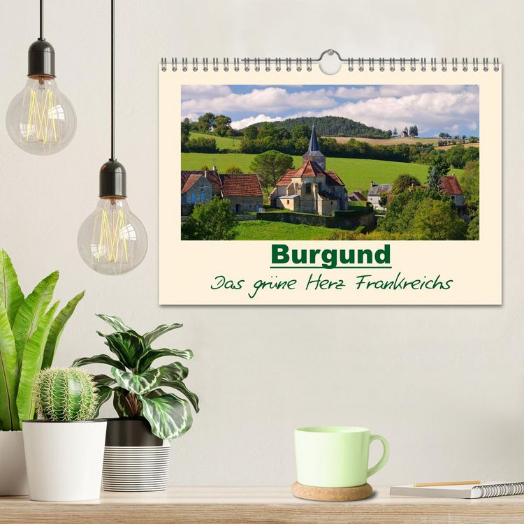 Produktbild: Burgund - Das gr&uuml;ne Herz Frankreichs (Wandkalender 2026 DIN A4 quer), CALVENDO Monatskalender