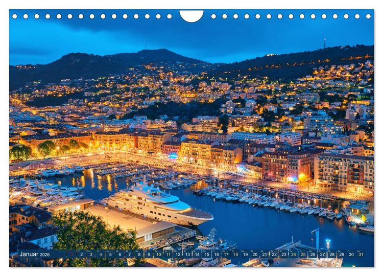 Produktbild: Lebendige Cote d'Azur: Die azurblaue K&uuml;ste (Wandkalender 2026 DIN A4 quer), CALVENDO Monatskalender