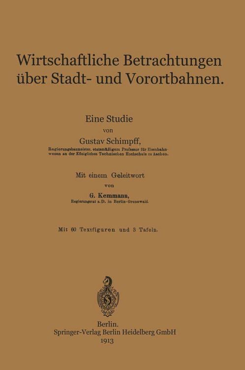 Produktbild: Wirtschaftliche Betrachtungen &uuml;ber Stadt- und Vorortbahnen