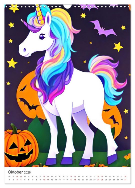 Produktbild: Jeder braucht ein Einhorn in seinem Leben - Bildergeschichte f&uuml;r Kinder (Wandkalender 2026 DIN A3 hoch), CALVENDO Monatskalender