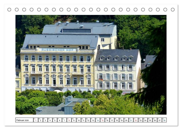 Produktbild: Bad Ems - Kurort und Kaiserbad an der Lahn (Tischkalender 2026 DIN A5 quer), CALVENDO Monatskalender