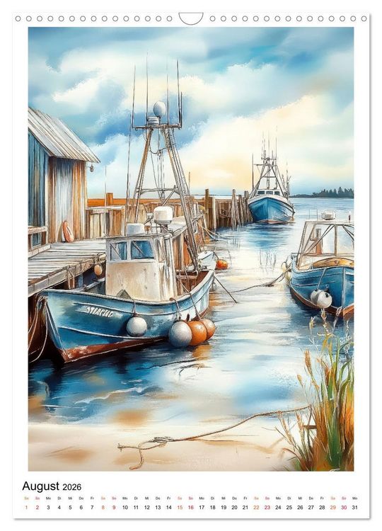 Produktbild: Maritimes Leben im Hafen (Wandkalender 2026 DIN A3 hoch), CALVENDO Monatskalender