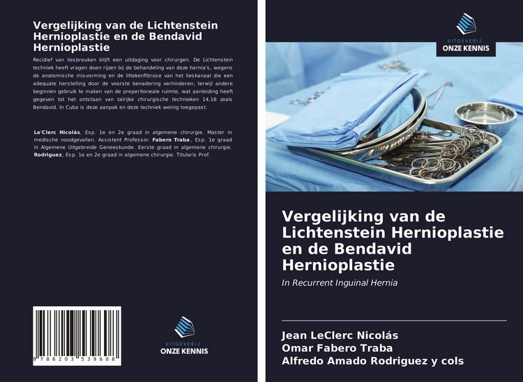 Produktbild: Vergelijking van de Lichtenstein Hernioplastie en de Bendavid Hernioplastie