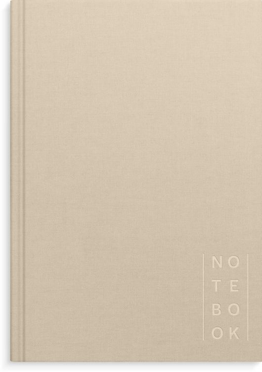 Produktbild: Burde Notizbuch Textil beige liniert A5