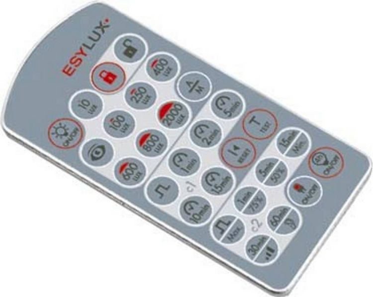Produktbild: ESYLUX EM10425509 Fernbedienung f&uuml;r Bewegungsmelder Silber-Blau