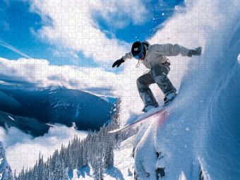 Produktbild: CALVENDO Puzzle Snowboarden, Freeride | 1000 Teile Lege-Gr&ouml;&szlig;e 64x48cm Foto-Puzzle f&uuml;r gl&uuml;ckliche Stunden