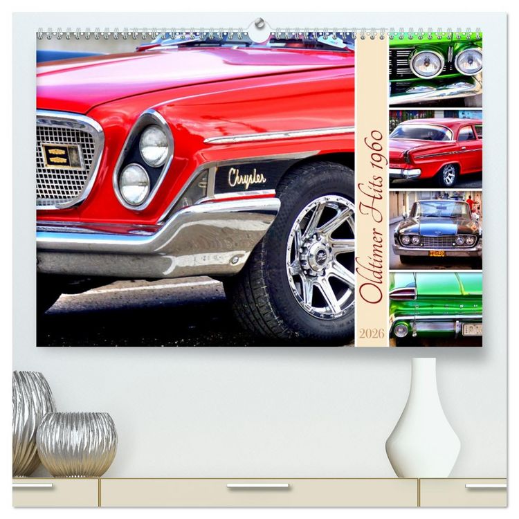 Produktbild: Oldtimer Hits 1960 (hochwertiger Premium Wandkalender 2026 DIN A2 quer), Kunstdruck in Hochglanz