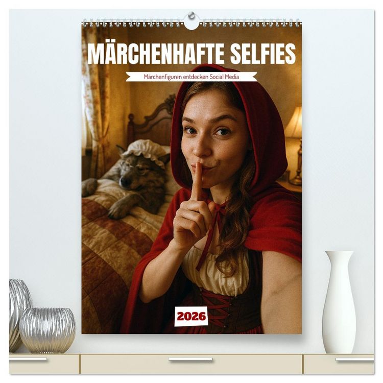 Produktbild: M&auml;rchenhafte Selfies (hochwertiger Premium Wandkalender 2026 DIN A2 hoch), Kunstdruck in Hochglanz