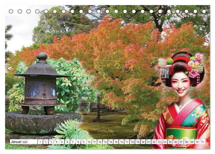 Produktbild: Farbenfrohes Japan (Tischkalender 2027 DIN A5 quer), CALVENDO Monatskalender